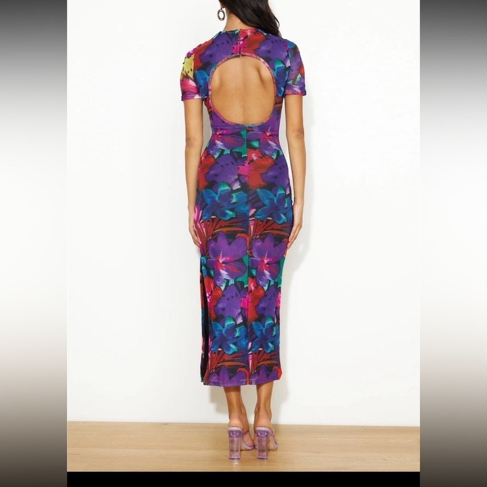 RNWY The Label flower Maxi Dress in multi Floral - Size small - Picture 4 of 16